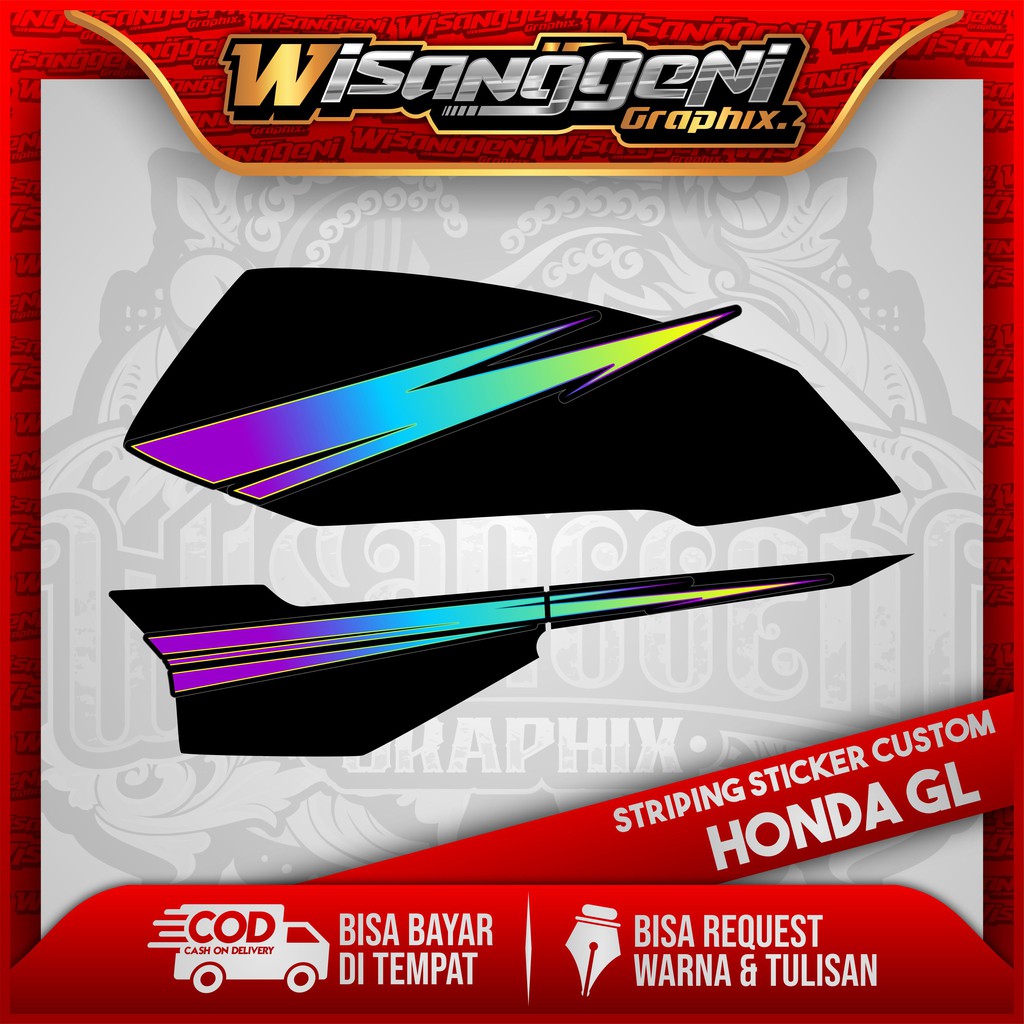 STRIPING STICKER DECAL HONDA GL MAX/GL PRO CUSTOM 9