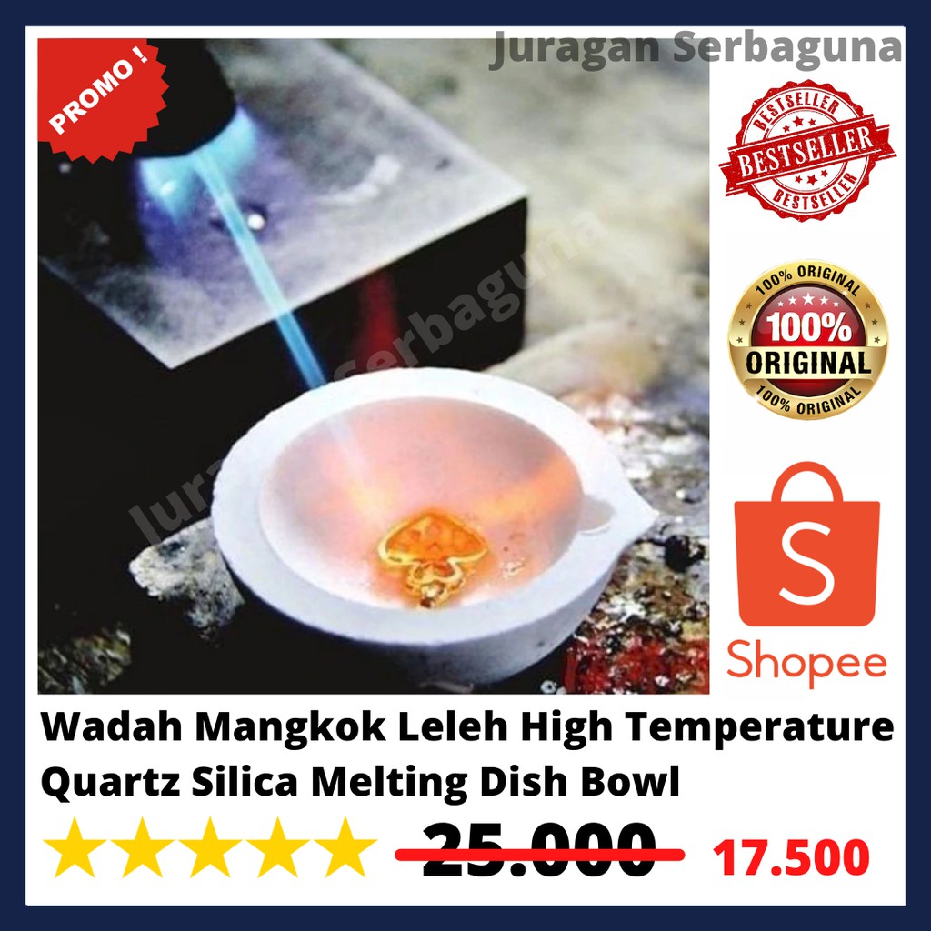 Wadah Mangkok Leleh High Temperature Quartz Silica Melting Dish Bowl