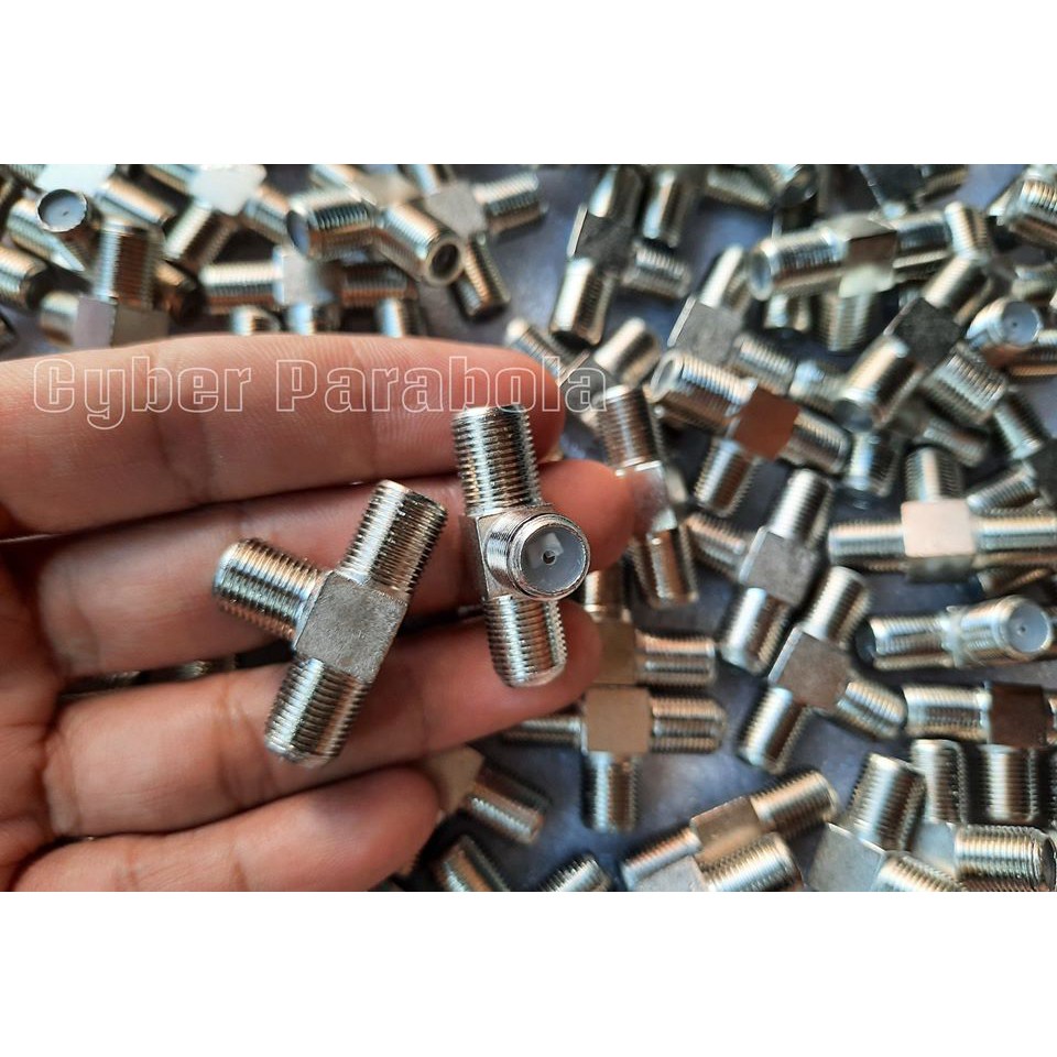 Sambungan Bentuk T konektor kabel RG6 Parabola