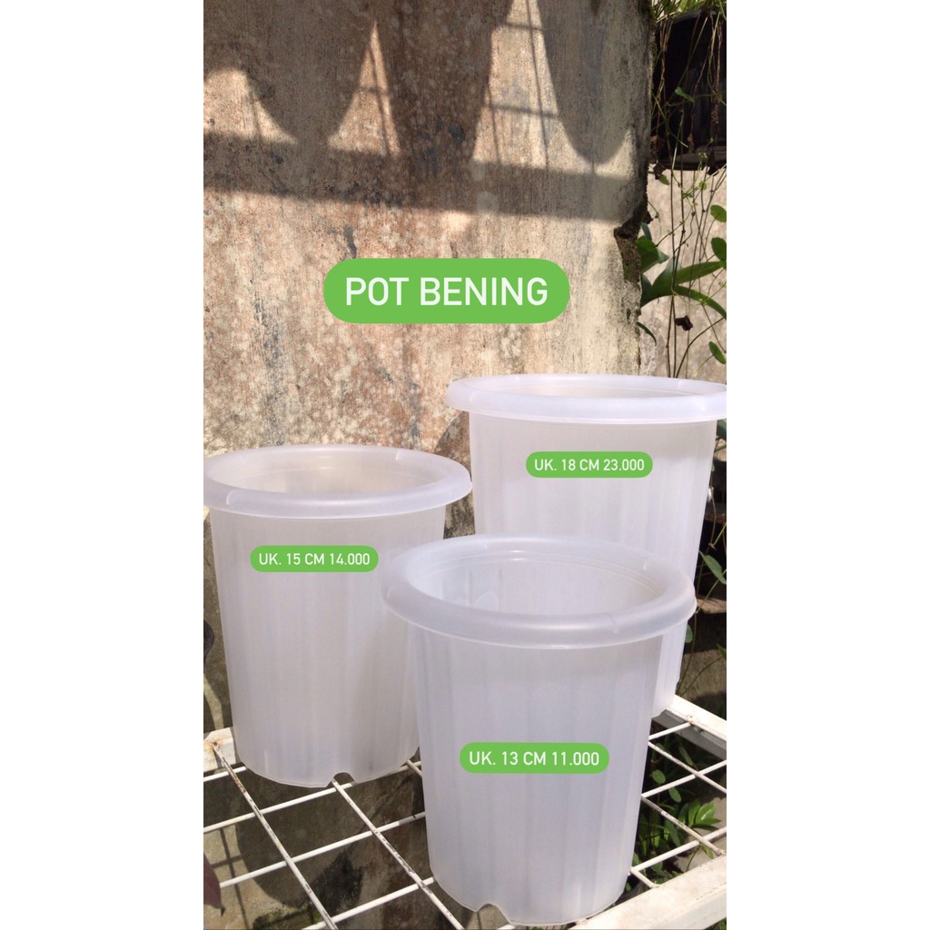Pot Bening 15 / Pot Transparan / Pot Yogap 15 bening