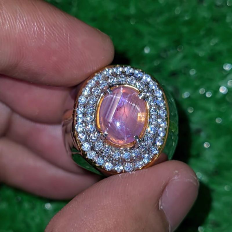 Batu Permata Natural Star Pink Sapphire Ceylon Srilanka
