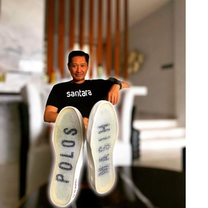 Paling Diminati.. Nobrands Slip On Masih Polos Original Nobrand Footwear Selop AMP Black White