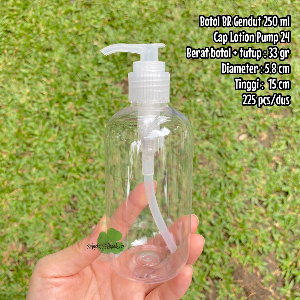 Botol LOTION PUMP  BR Gendut 250 ml botol kemasan kosmetik 250 ml unik