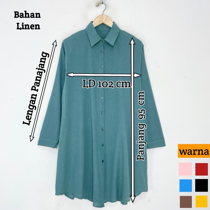 fazza tunik atiya polos kekinian / tunik polos katun / tunik