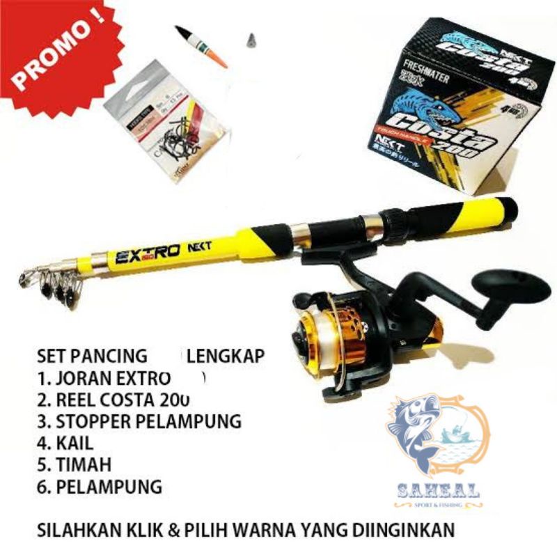 Set Pancing Murah Super Komplit Siap Pakai - Alat Mancing Ikan Lele