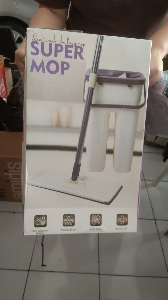 Cod Alat Pel Praktis Ultra Mop Bentuk Persegi Panjang 21cm X 20cm