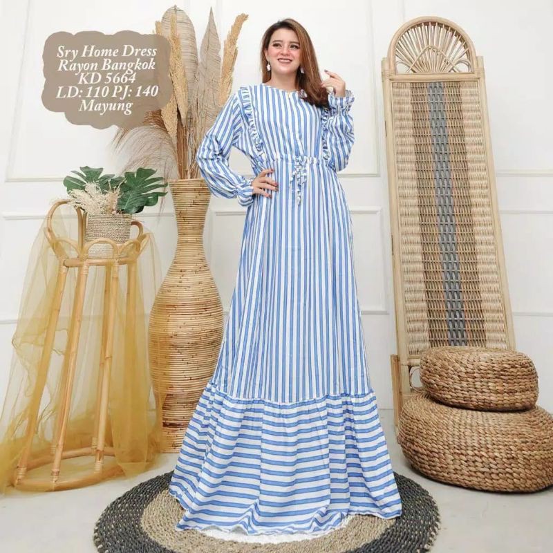 GAMIS SALUR BIRU PUTIH BISA UNTUK ALL SIZE