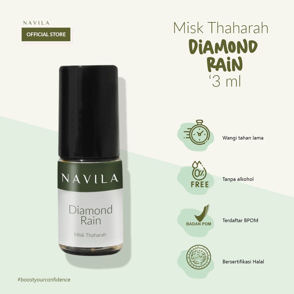 NAVILA Misk Thaharah 3ml Varian Morning Blossom / Diamond Rain / Tawaf / Midnight Summer