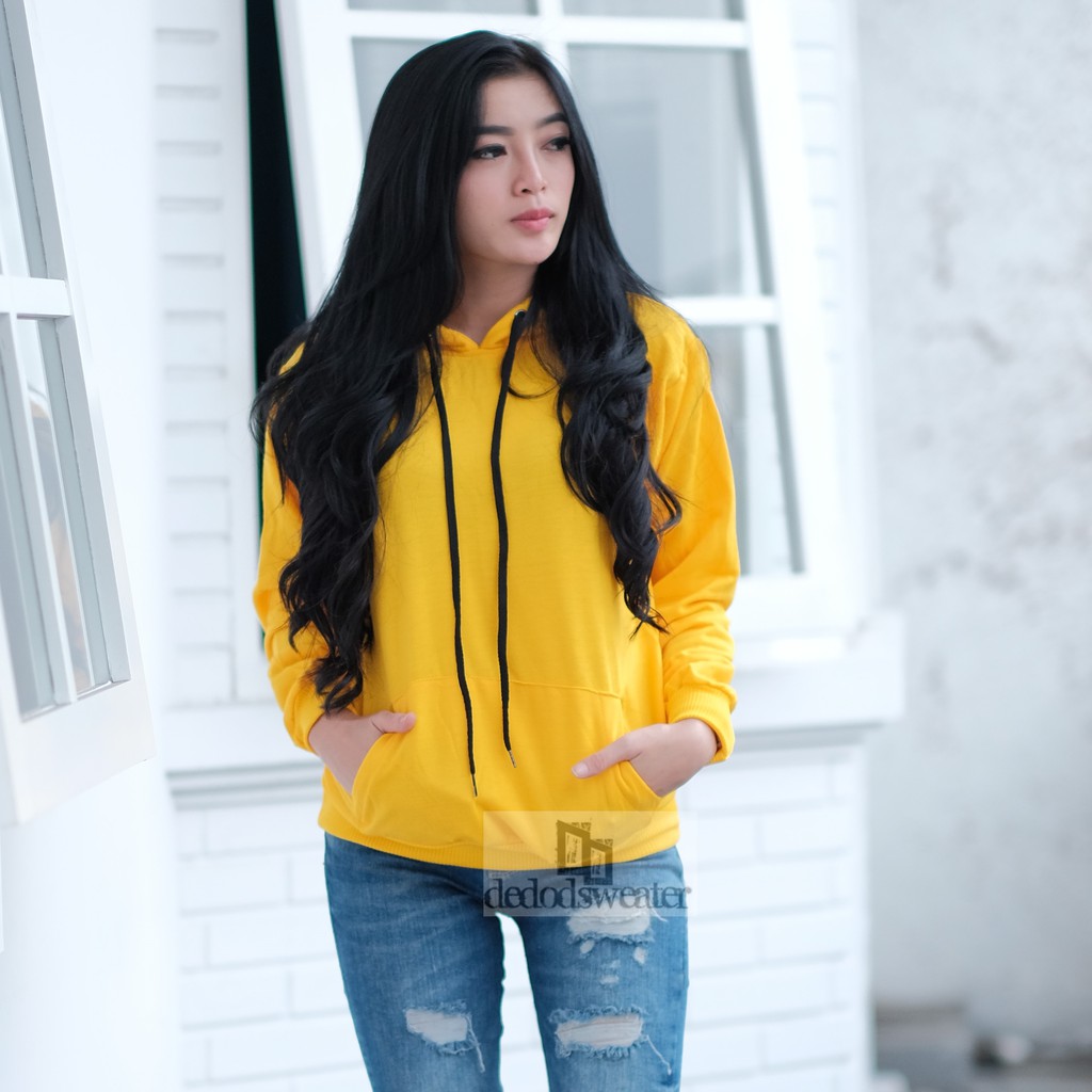 Sweater Wanita Sweater Polos Hodie Fleece