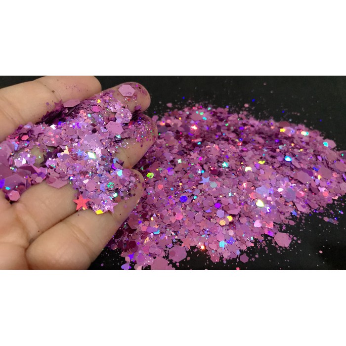 Star glitter hexagon glitter heart mix glitter make up nail art