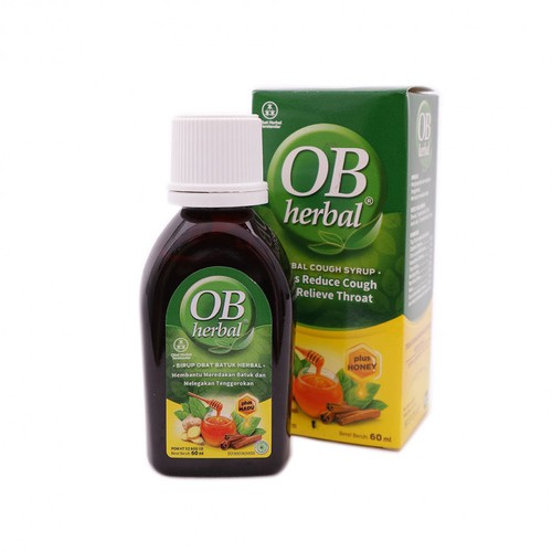 Megah Sakti - Ob Herbal Sirup Obat Batuk 60 mL / Obh Herbal 60 mL - Pereda Batuk Alergi Dan Batuk Dahak Alami-1