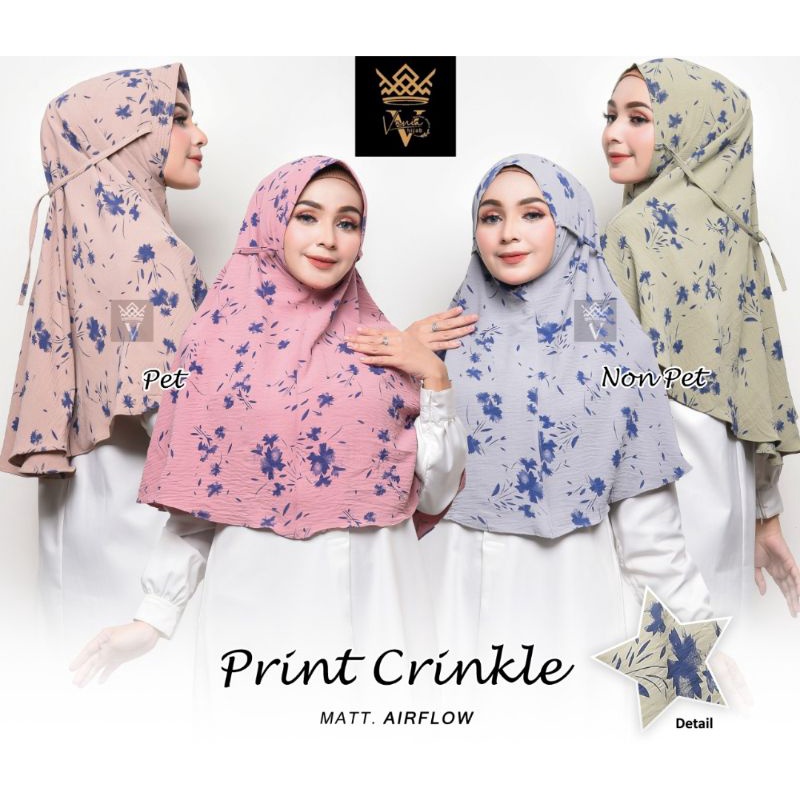 bergo print crincle ori vania hijab
