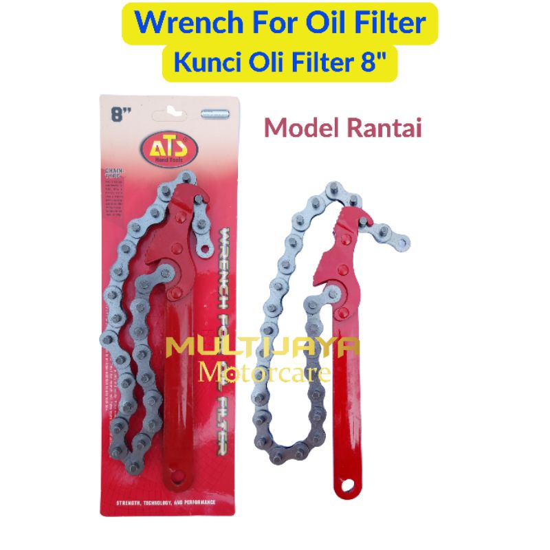 Kunci Oli Filter 8&quot;  9&quot; Model Rantai Solar 200 mm - Oil Filter Wrench Chain 8 Inch, 9 Inch