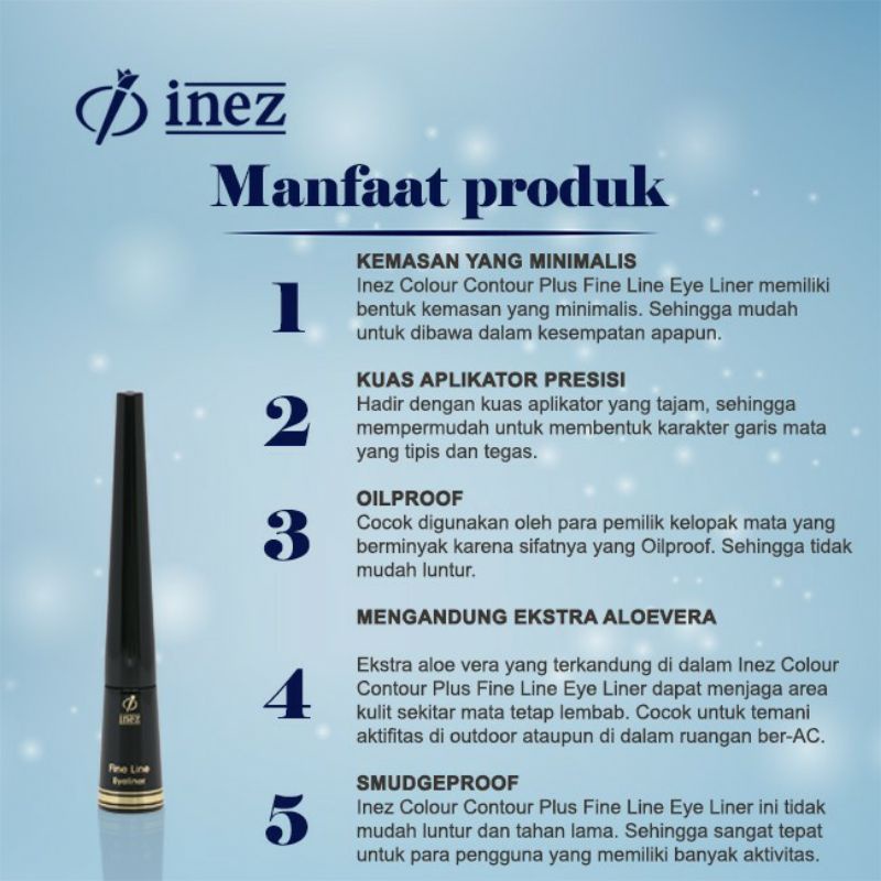 INEZ Color Contour Plus Fine Line Eyeliner / Liquid Eyeliner