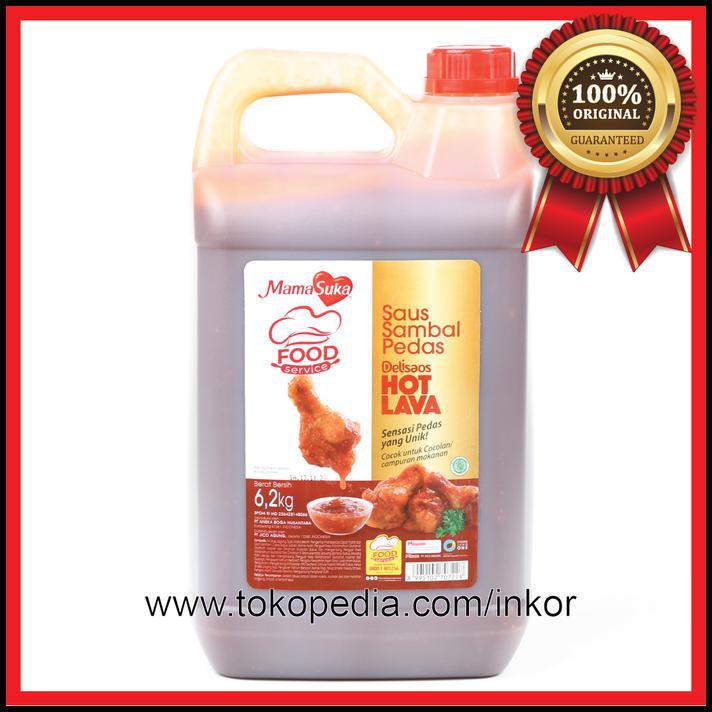 

Promo Spesial - Gojek/GrabMamasuka Delisaos Hot Lava Saus Sambal Pedas Jerigen 6.2Kg