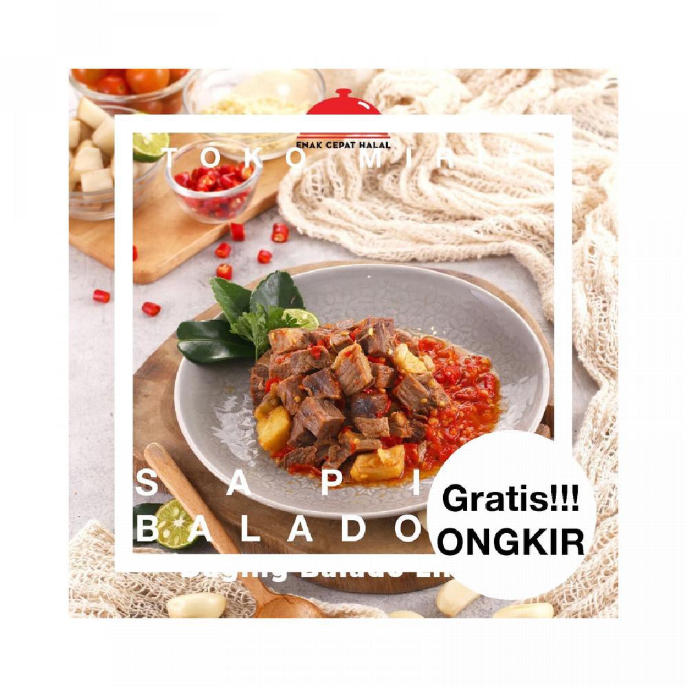 

Lauk Daging SAPI BALADO LIMAU microwave matang instant pedas pedes