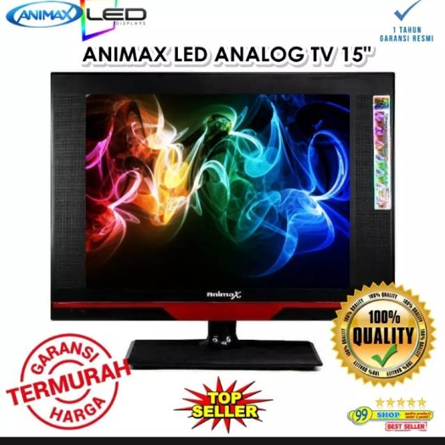 Monitor LED TV ANIMAX 15&quot; USB MOVIE KOTAK SQUARE MURAH