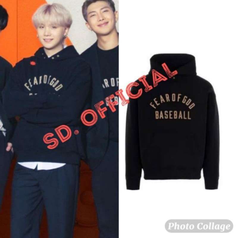 Jaket Hoodie B. T. S SUGA Fear Of God Baseball