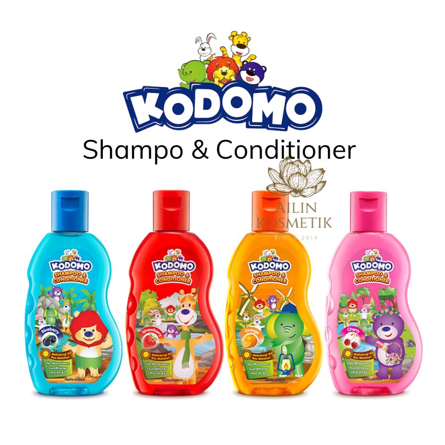 KODOMO Shampoo And Conditioner 2in1 45ML 100ML 200ML | Shampo Dan Kondisioner Anak BY AILIN