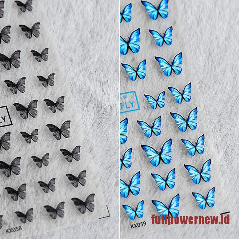 【COD】New Craft Sticker 5D Nail Art Sticker Ultra-thin Butterfly Nail Art Decoration