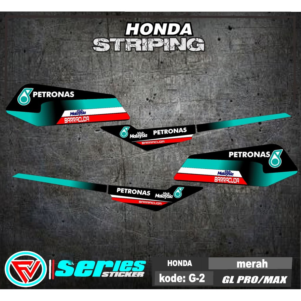 G-2 Striping Variasi Honda GL MAX/PRO Petronas