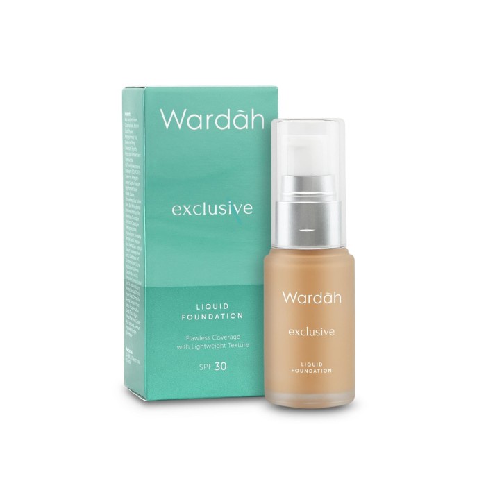 Wardah Exclusive Liquid Foundation 20ml Foundation Matte |  01 Sheer Pink | 02 Light Beige | 03 Sand