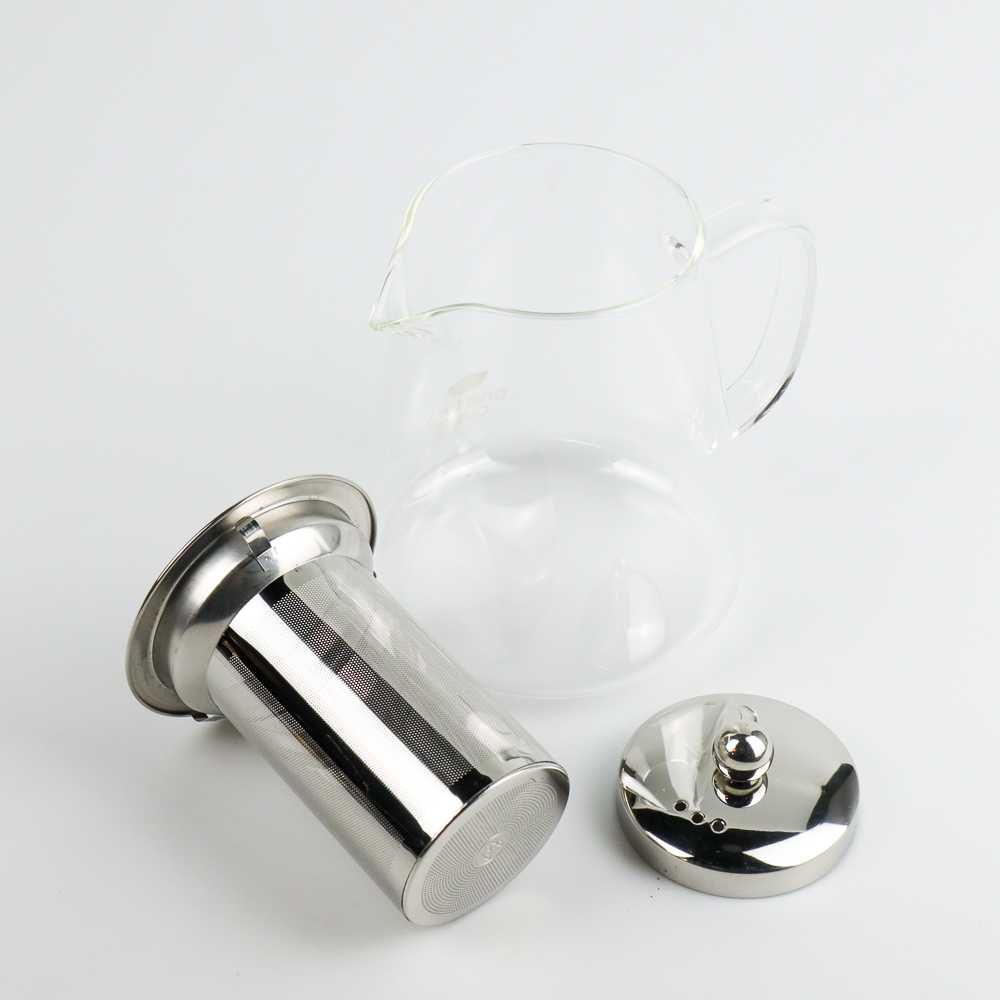 Teko Pitcher Teh Kopi Kaca Aesthetic Dengan Saringan Stainless Ceret Kaca Anti Panas Chinese Teapot Maker One Two Cups