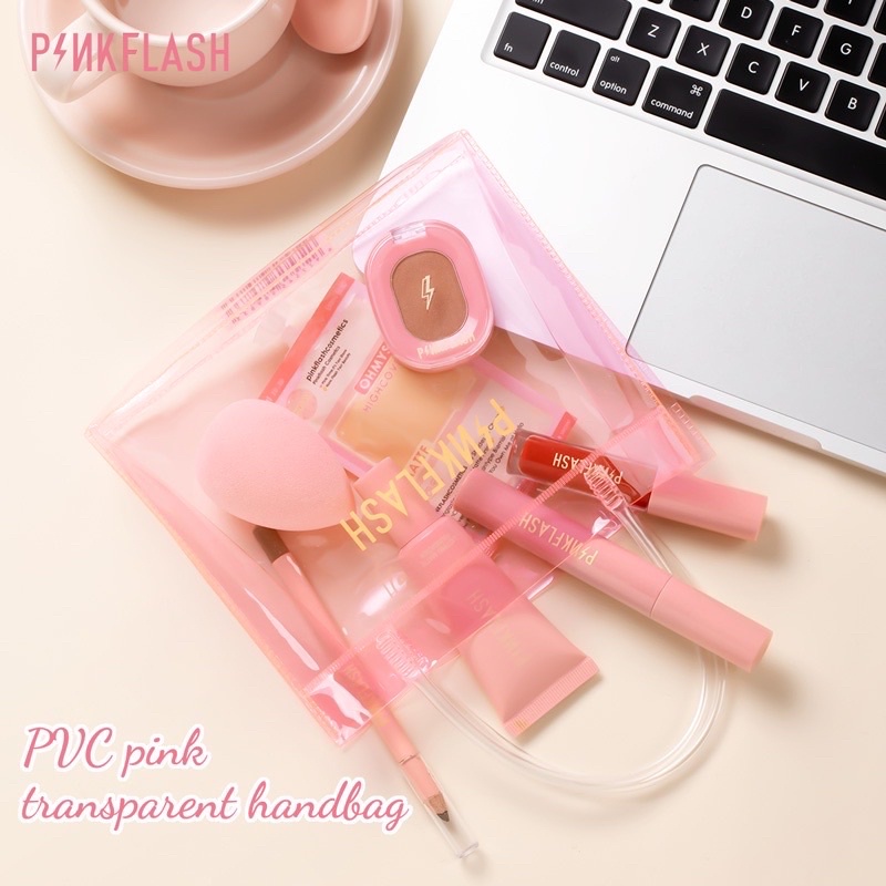 PINKFLASH PVC PINK Handbag | Pouch Cosmetic Transparent | Mini Pouch