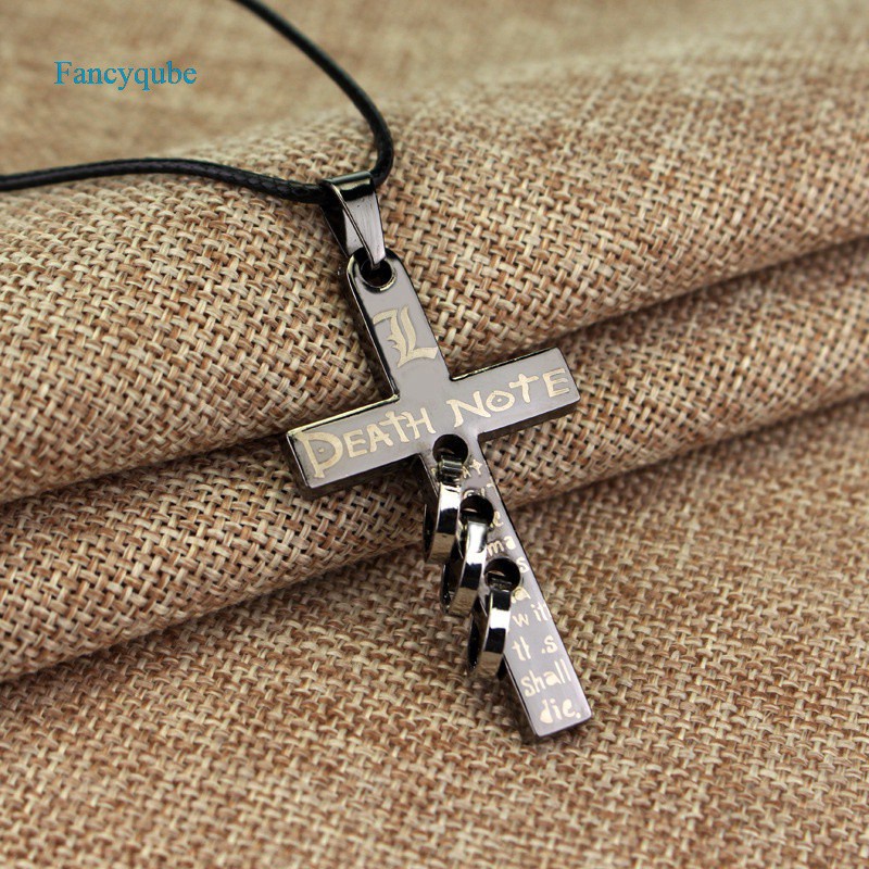 Fancyqube Anime Death Note Cross Pendant Necklace Pendants Ryuuku Necklaces Souvenir Necklace