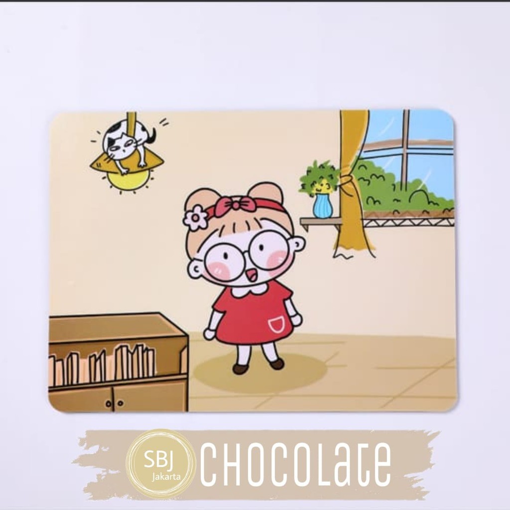 Mouse Pad Korea Premium Tebal kualitas Top Anti Slip /ANTI AIR Motif Kartun SB03