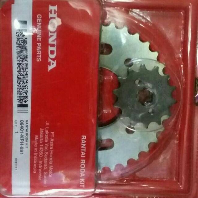 GEAR SET KPH ASLI AHM UTK SEPEDA MOTOR KHARISMA,SUPRA X 125