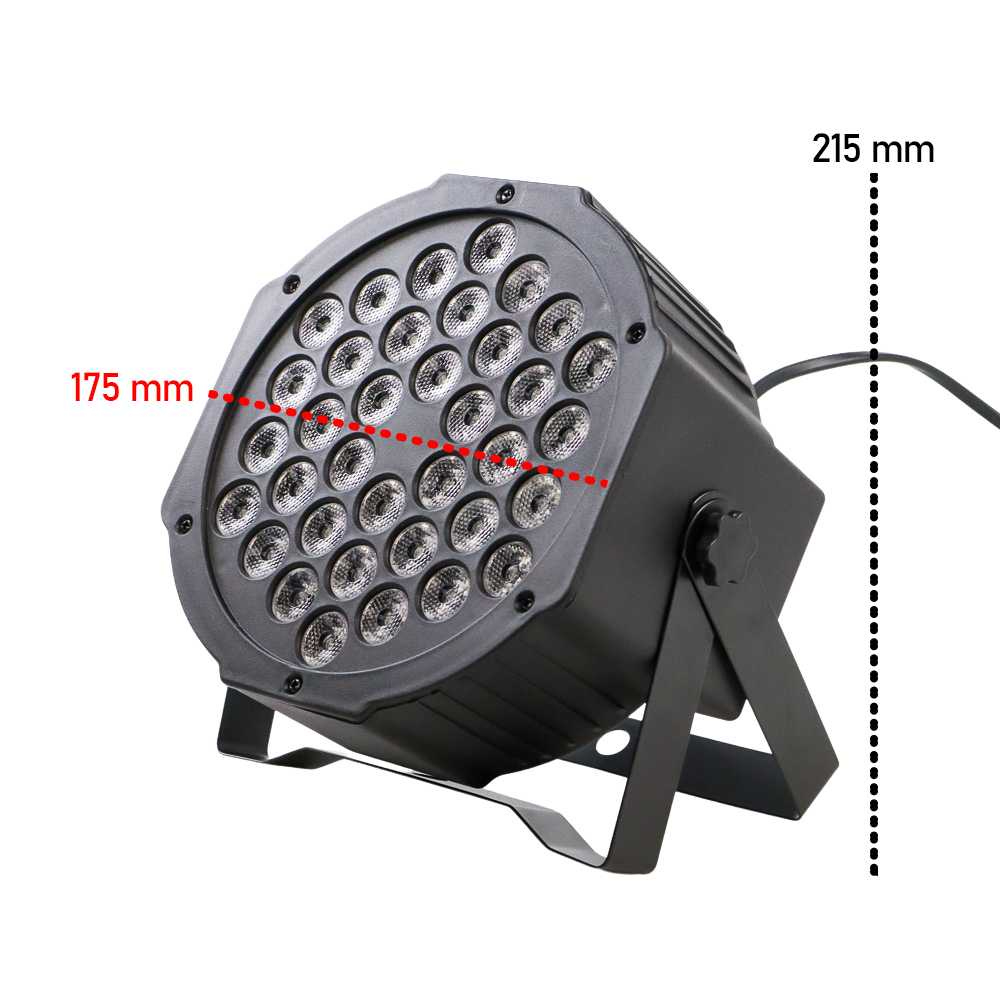 DMX Flat Par Light RGB 36LED 40W 220V Lampu sorot panggung Alien Lampu Proyektor LED Panggung DMX RGB Light Stage Lighting 36W Professional Disco Light RGB LED Ktv Bar Party DJ Lamp Decorative Stage Light Effect Projector Par Lamp EU Plug