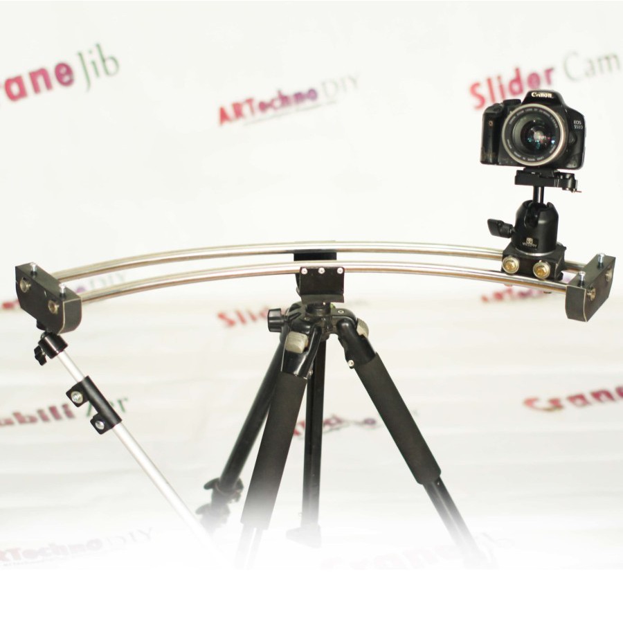 80cm Slider Cam ARC Curved Lengkung Slider Kamera Camera Slider Video DSLR Mirrorless ARTechno DIY