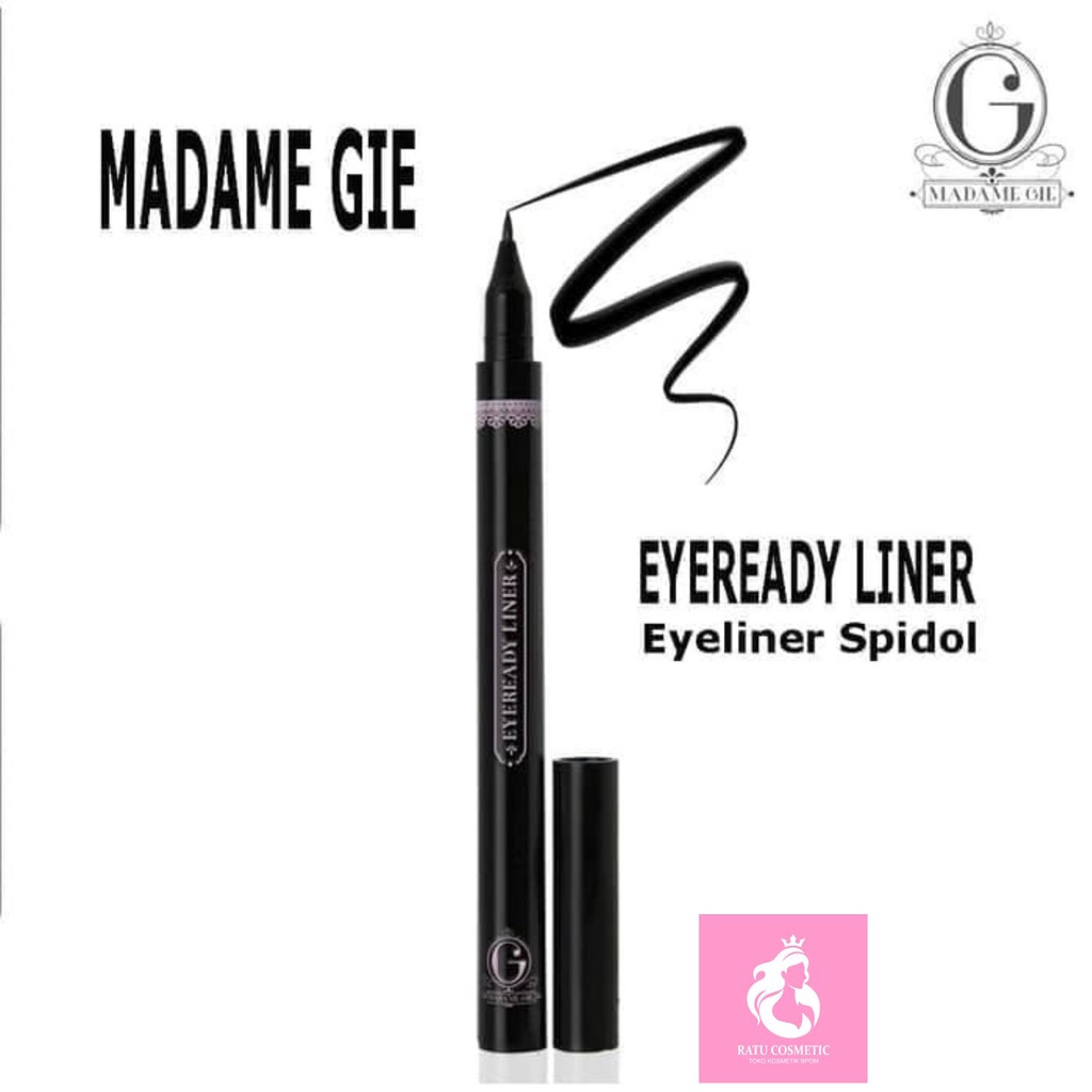 Madame Gie Eyeready Liner - MakeUp Eyeliner Pen Black Waterproof