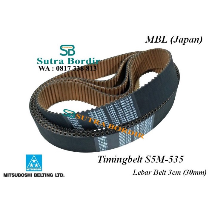 Timingbelt S5M 535 Lebar 3Cm Dinamo Belt S5M-535 Mbl Jepang Belting #98