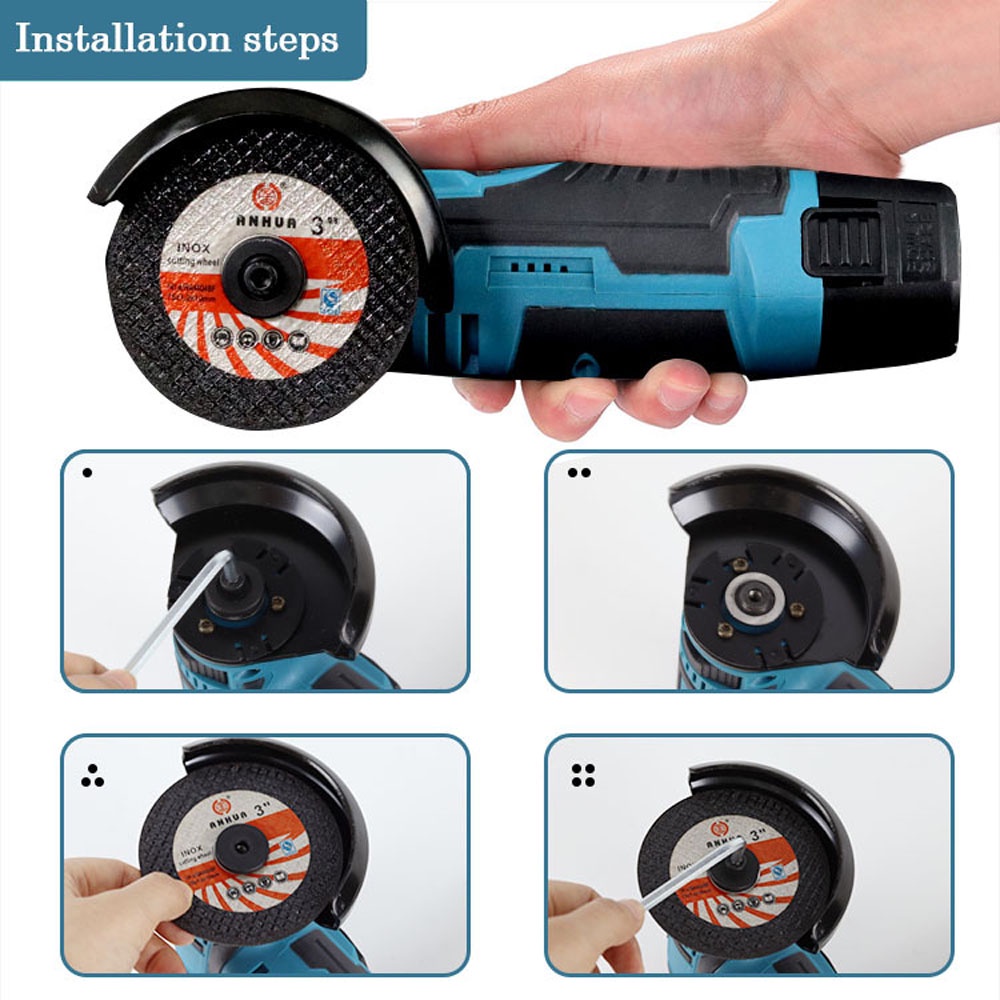 Mesin Gerinda Mini Brushless 12V 500W Dengan Baterai Rechargeable