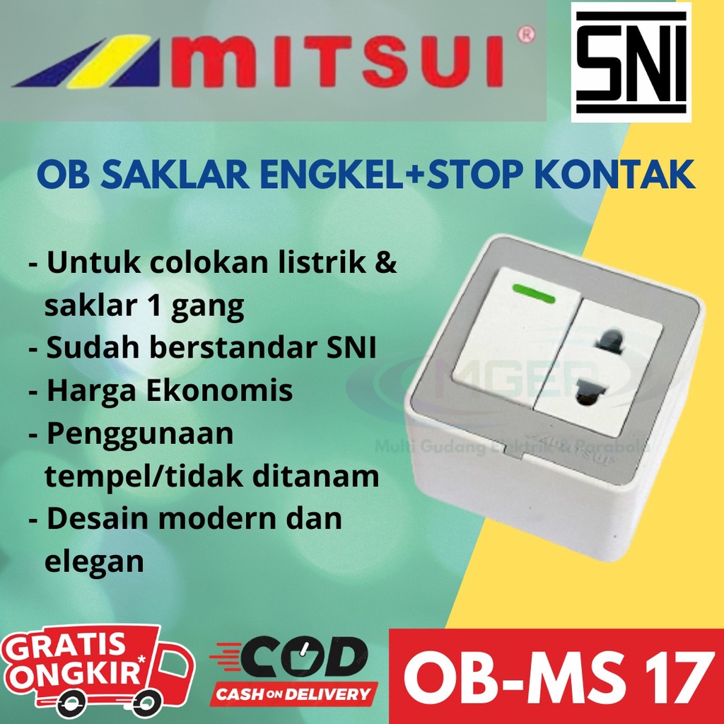 Mitsui Saklar Engkel Stop Kontak OB Outbow Helios MS 17 SNI Original