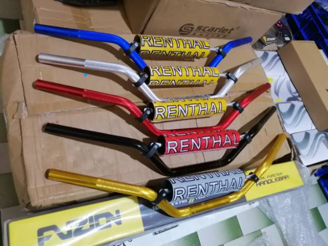 Stang stir renthal cross trail universal motor satu set busa dan palang stang / stang renthal cnc