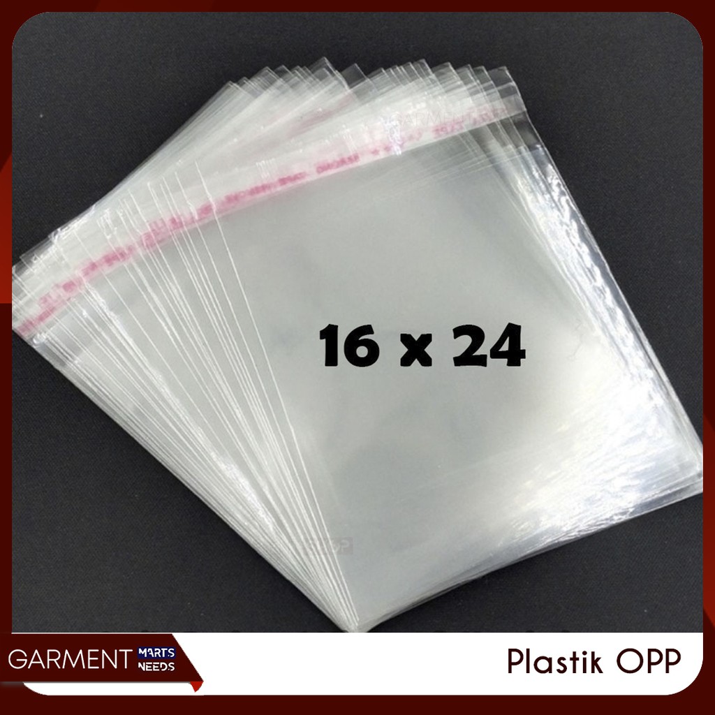 

KANTONG PLASTIK OPP LEM 16 X 24 CM 100PCS