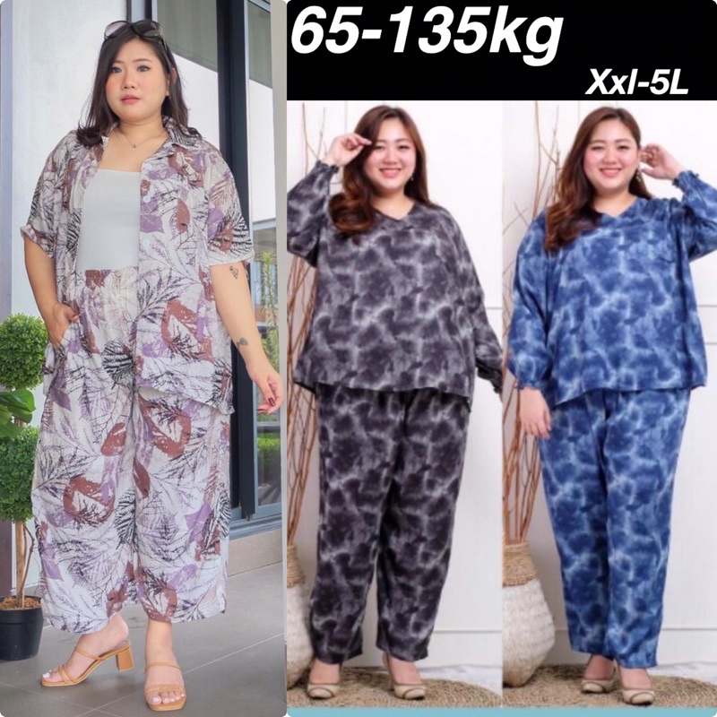 BIGWELL SET BIGSIZE JUMBO OVERSIZE XxL lengan pendek