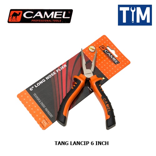 CAMEL Tang Lancip 6&quot; Gagang Karet / Long Nose Plier 6 INCH