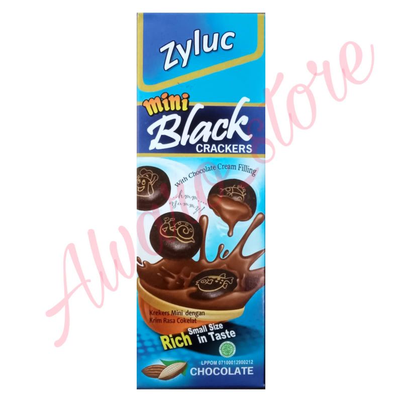 

Biskuit Zyluc mini Black crackers || Biskuit isi coklat