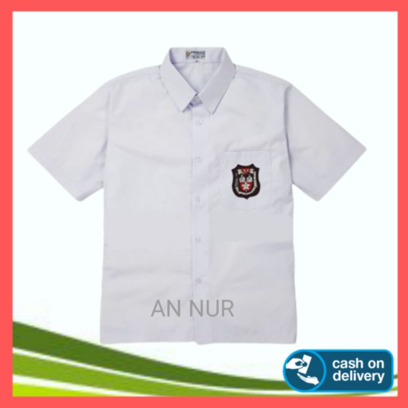 BAJU KEMEJA SERAGAM SEKOLAH LENGAN PENDEK SD SMP SMA  PUTIH POLOS