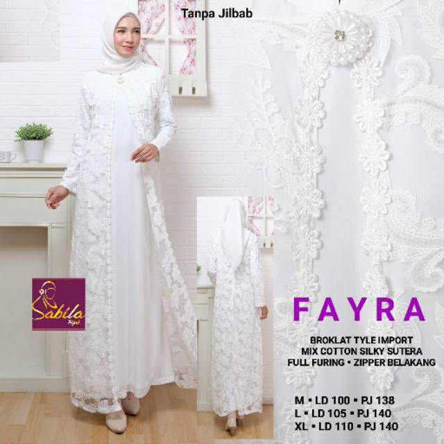 Gamis broklat tyle seal sutra import