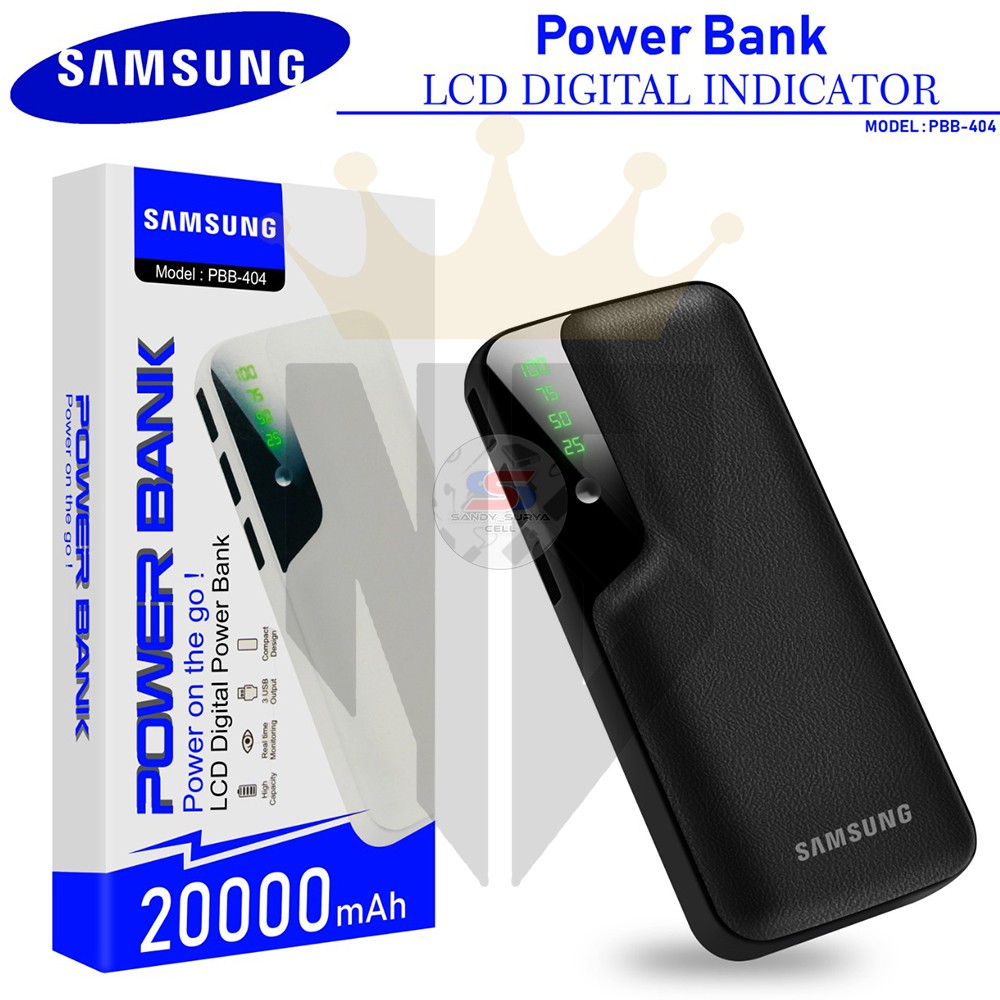PB POWERBANK POWER BANK SAMSUNG MURAH KAPASITAS 20000 mAh PBB 404
