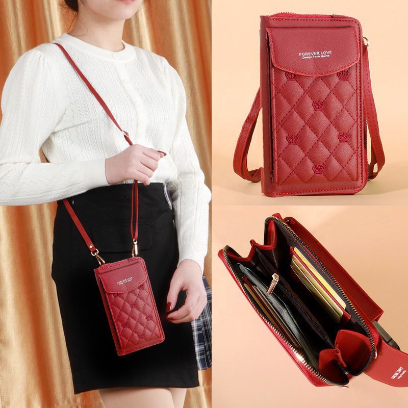 Tas Selempang Megan//Dompet Pocket Hp Wanita Bahan Minisso-3