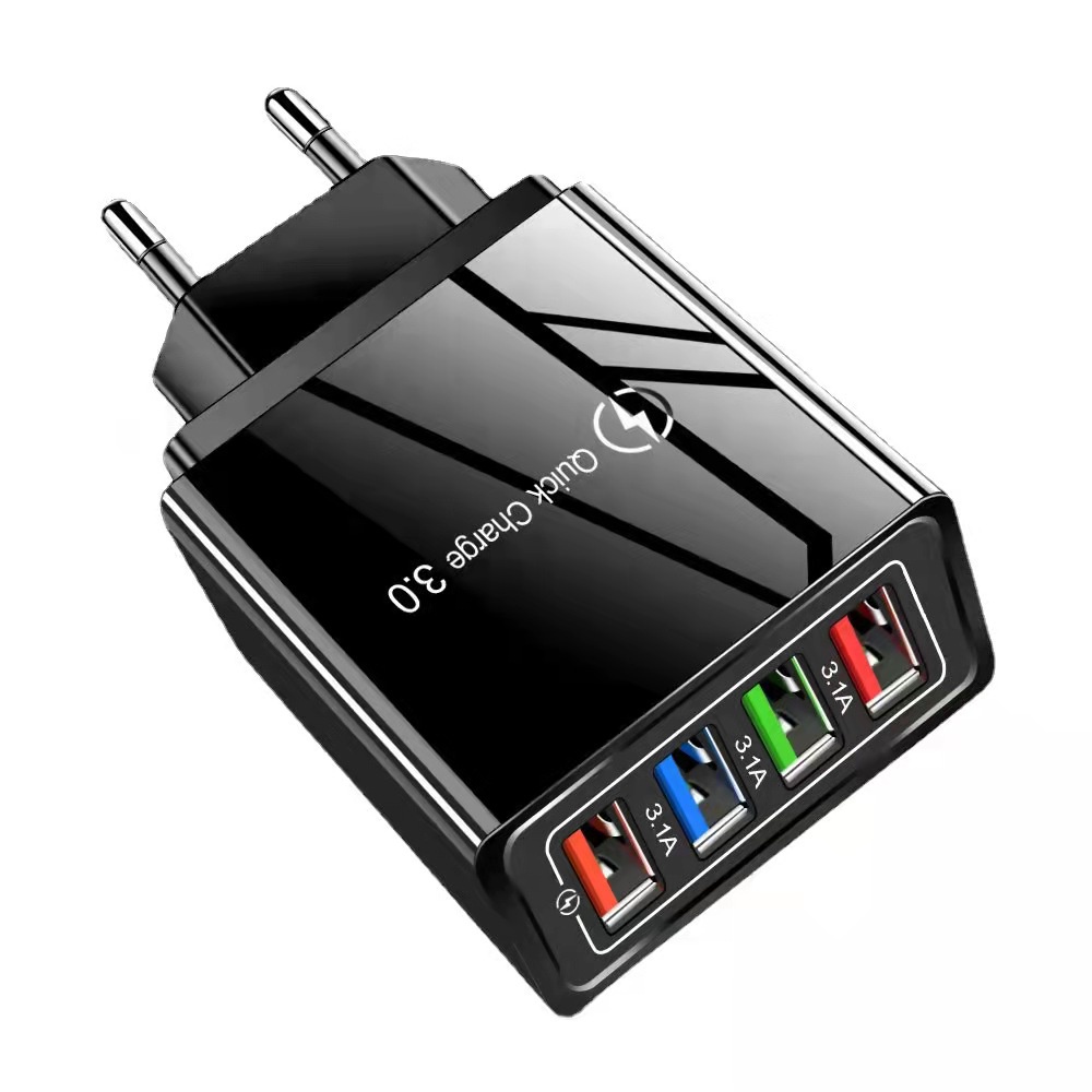 ready★cod fast charge Adaptor pengisi daya USB QC 3.0 4 port tidak mendukung pengisian cepat globallagilaku