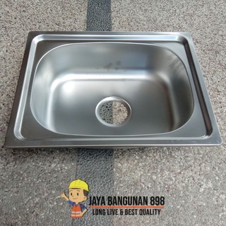 BAK CUCI PIRING STAINLESS / SINK CUCI PIRING / BAK CUCI PIRING 1 LUBANG / BAK CUCI PIRING FREE AFUR / KHUSUS KURIR REGULER