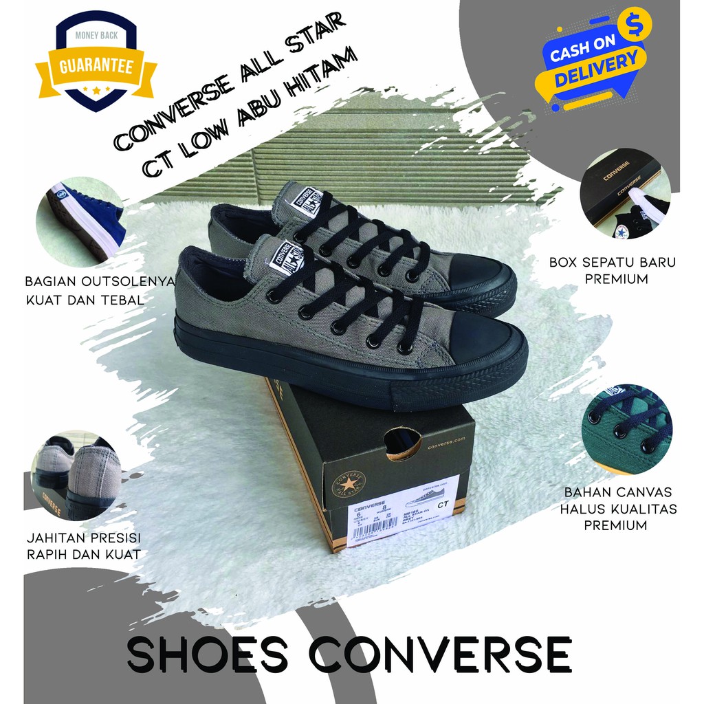 Sepatu Converse All Star Original 100% Import Sepatu Sekolah Pendek Sneakers Pria Wanita Casual