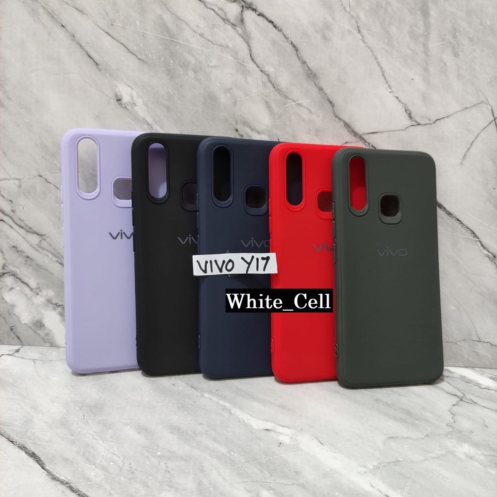 Vivo Y17 Y15 Y12 Y12i Soft Case Candy Warna Warni Macaron Protector 3D Camera Logo Silicon White_Cell